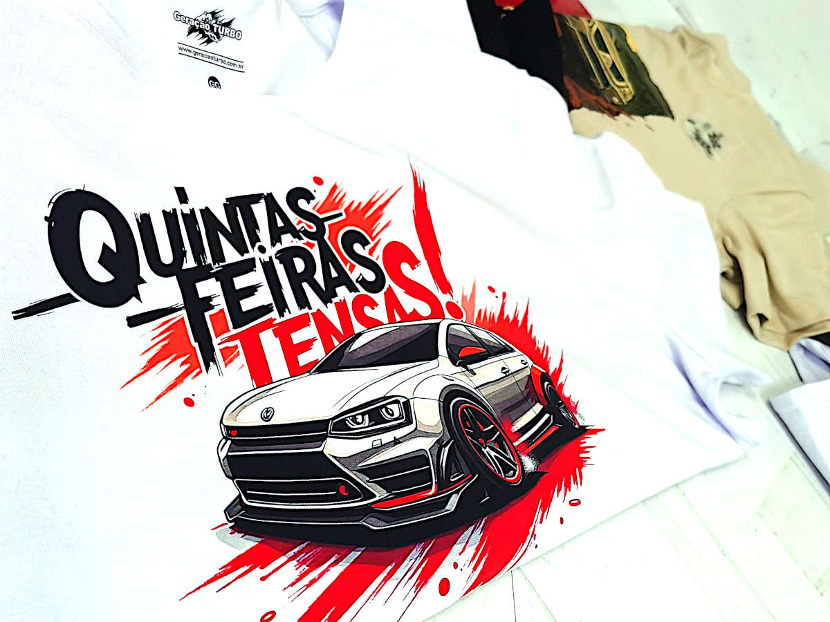 produção das camisetas de carros preparados